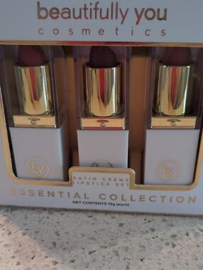 Beautifully You Cosmetics Satin Crème Lipstick Set - 3 Shades